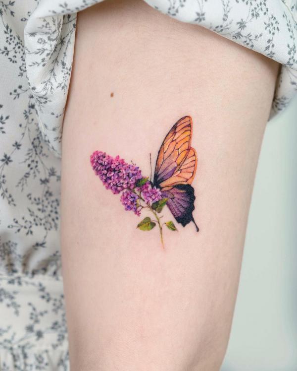Lavender Flower Tattoo Ideas | TikTok