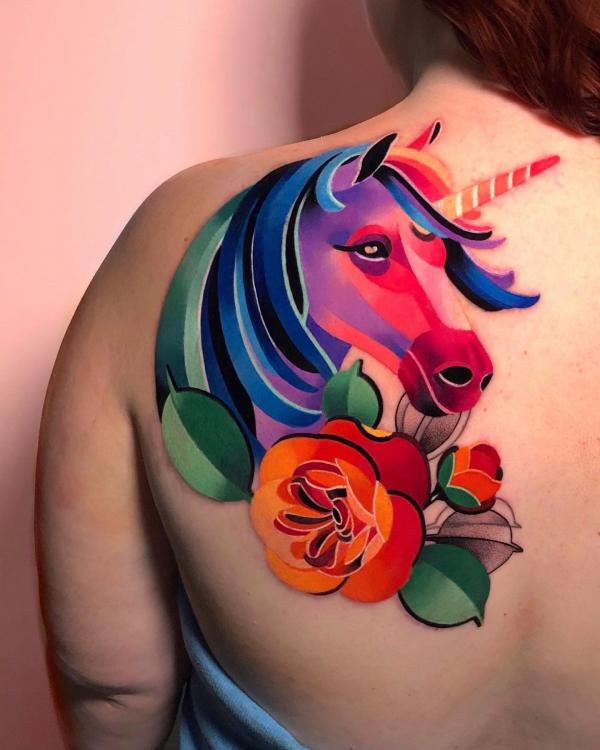 The Mermaid and Unicorn – Boston Temporary Tattoos