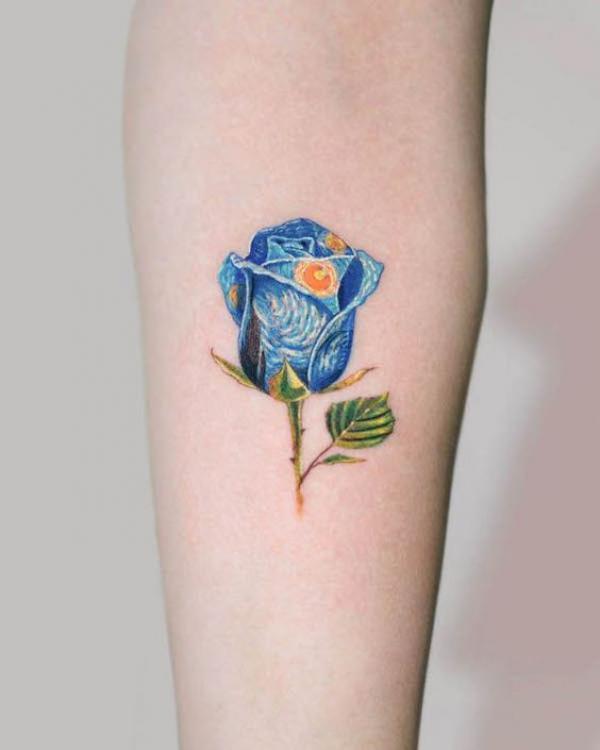 40 Glittering Starry Night Tattoo Designs | Art and Design