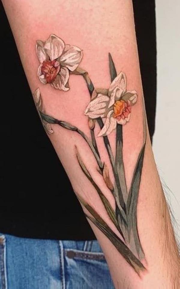 Daffodil Back Tattoo Ideas | TikTok