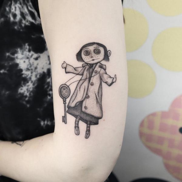 Coraline Tattoo A Unique Blend of Art and Fantasy Art and Design