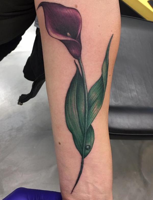 lily tattoos on side
