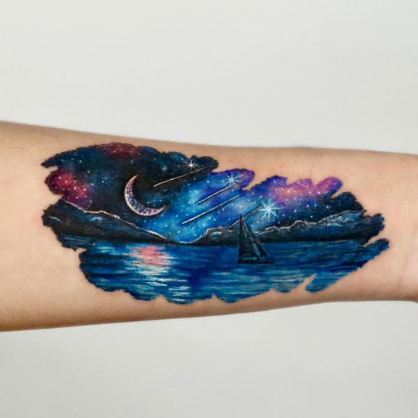 night sky tattoo