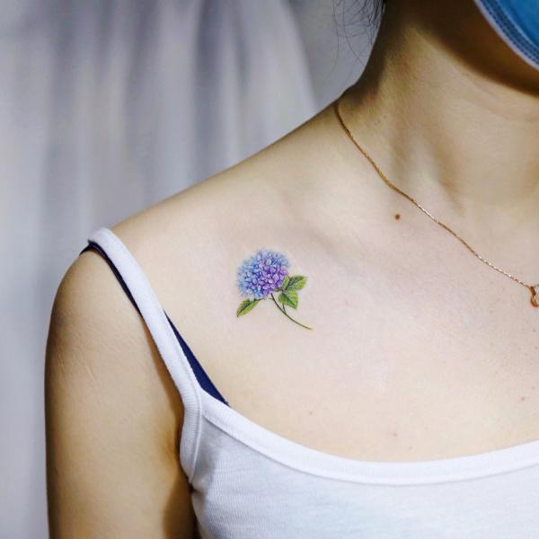 50 Hydrangea Tattoo Designs with Meanings Art and Design