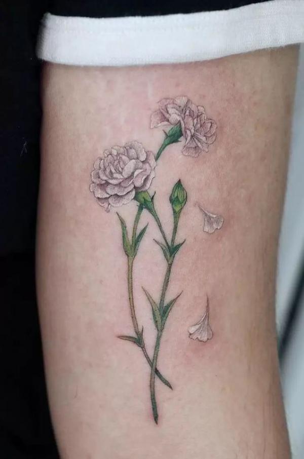 Rose, carnation, and black eyed... - Under The Sun Tattoo | Facebook