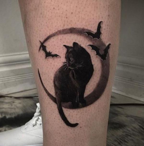 Check out this cool kitty knee I did on Francie a few weeks back. Other  knee coming soon!💜🐈‍⬛ SWIPE for full wrap AND other healed leg… |  Instagram