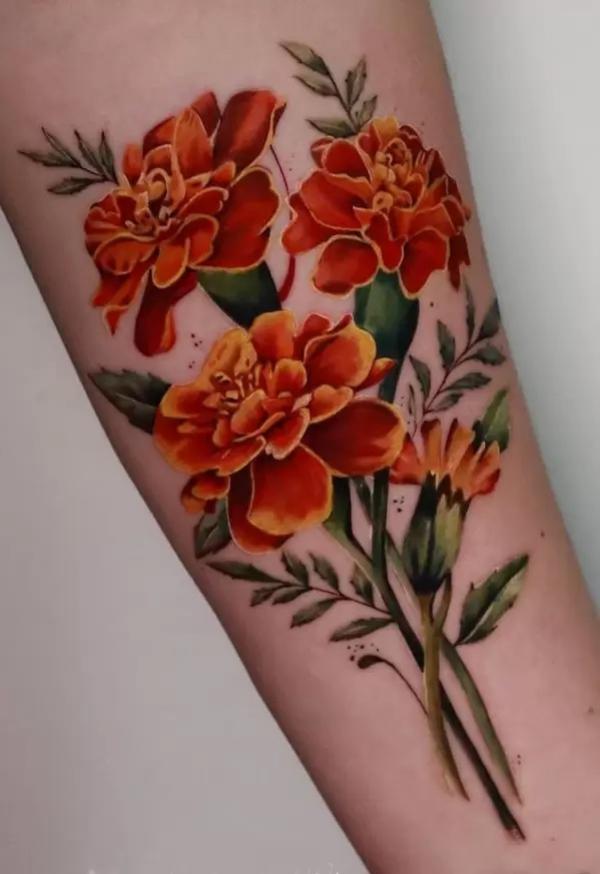 Small Marigold Tattoos | TikTok