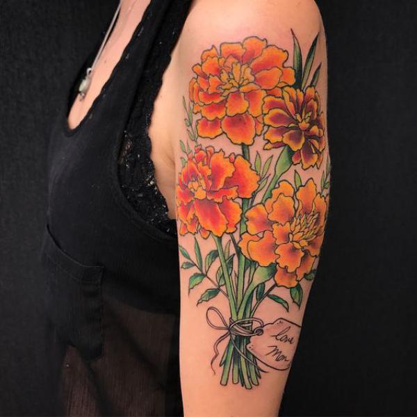 Marigold and Opal done by Nam at Old Larimer Street Tattoo in Denver. : r/ tattoos