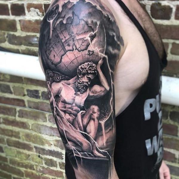 Atlas greek god by Darwin Enriquez | Greek mythology tattoos, Greek god  tattoo, Atlas tattoo