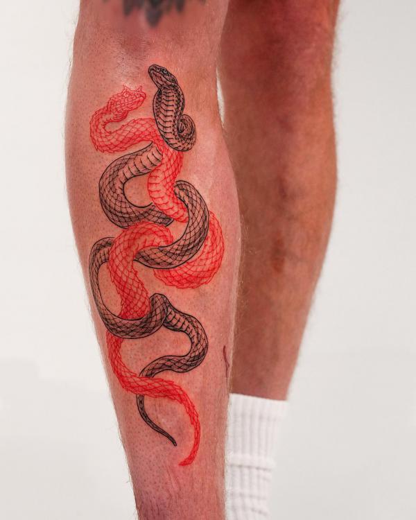 Black Angry Snake Waterproof Temporary Tattoo For Boys & Girls : Amazon.in:  Beauty