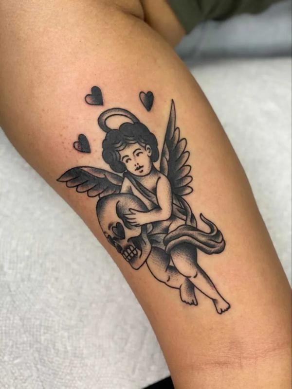 Tattoo Magazine в Instagram: «Sketches by @iskander.tattoo #novyypartak» | Cupid  tattoo, Creepy tattoos, Tattoo design drawings