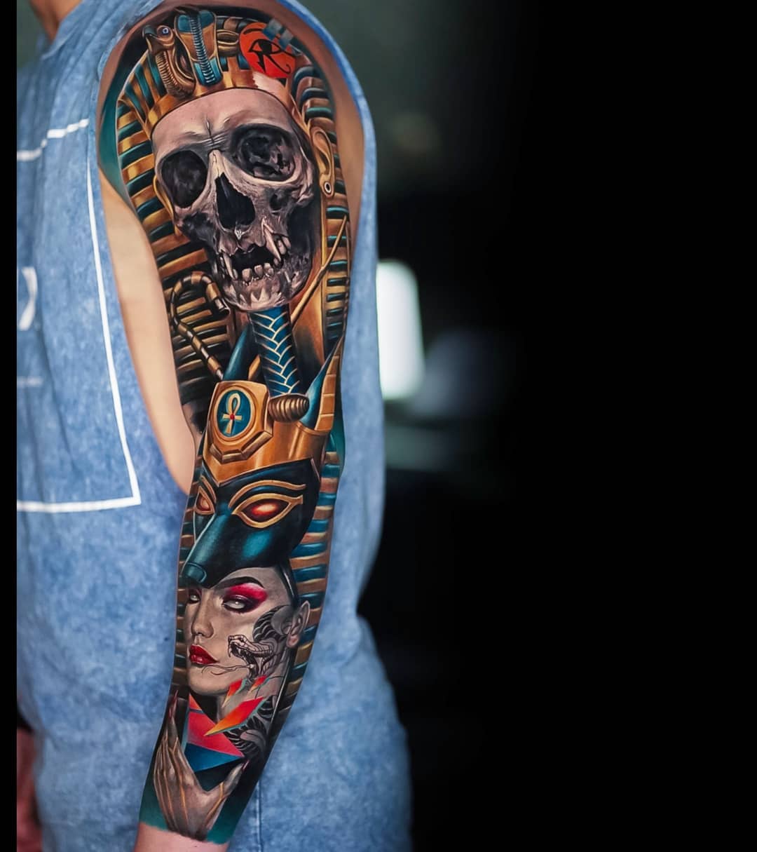3D Anubis Tattoo | Egypt tattoo, Anubis tattoo, Egyptian tattoo sleeve