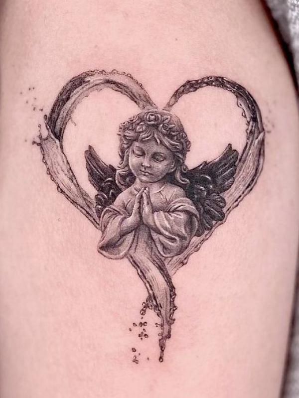 𝗣 𝗥 𝗫 𝗫 | Tatuagens retro, Querubim tatuagem, Tatuagens bonitas | Cupid  tattoo, Cherub tattoo, Sleeve tattoos