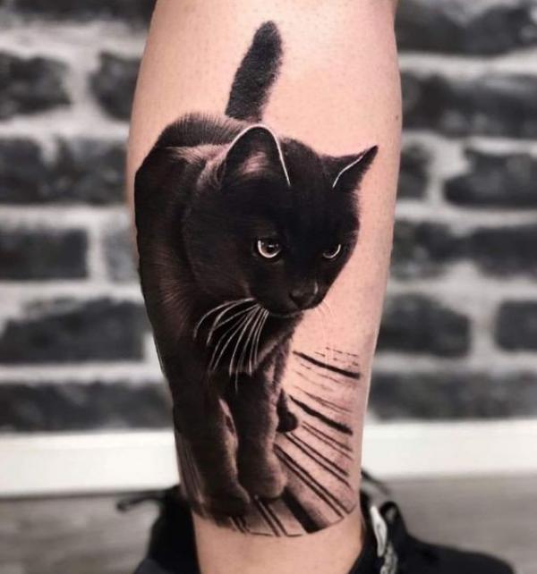Realistic Cat Tattoo . . . . . . . . . . . #cat #cattattoo #cattattoos  #realistictattoo #realistictattoos #colortattoo #colorfultattoo #s... |  Instagram