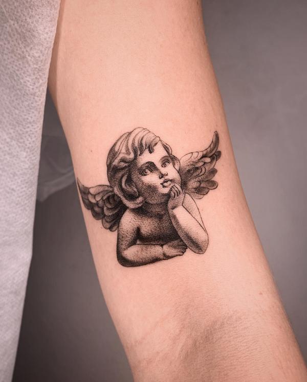 100 Cherub Tattoos the Designs and Meanings Art and Design