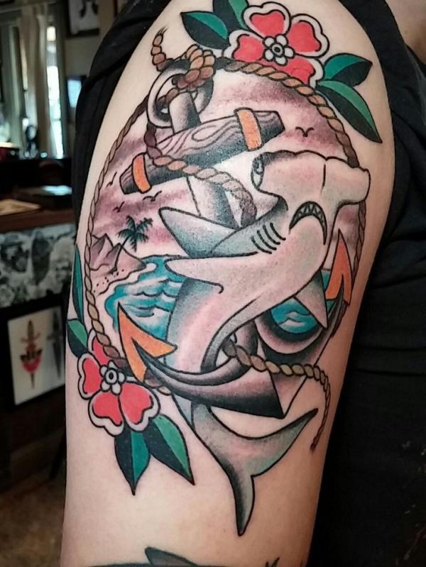 Hammerhead Shark Tattoo by Katelyn Crane : Tattoos