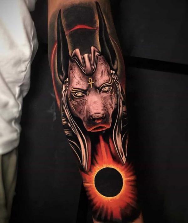 First Tattoo, Anubis by Clorissa in Morden, Canada : r/tattoo