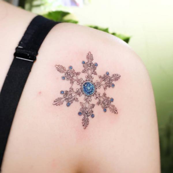 Waterproof Temporary Tattoo Sticker Snowflake Mandala Sun Moon Body Art  Flash Tatoo Wrist Leg Neck Fake Tatto For Woman Men - AliExpress