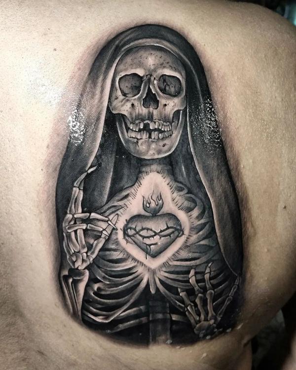 60 Santa Muerte Tattoo Designs with Meaning