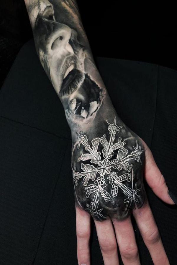 snowflake tattoo 2 by GrizzlyGreenEyes on DeviantArt