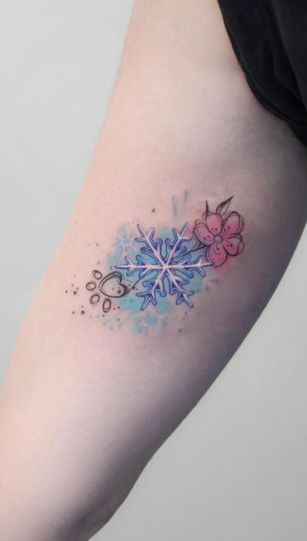 100 Snowflake tattoo Ideas for Your Winter Ink Art and Design