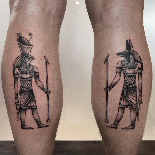 Egyiptomi tetoválás/ Anubis tattoo - Tilla Tattoo Tetováló Szalon Budapest  - YouTube