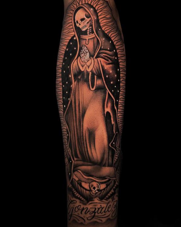 60 Santa Muerte Tattoo Designs with Meaning