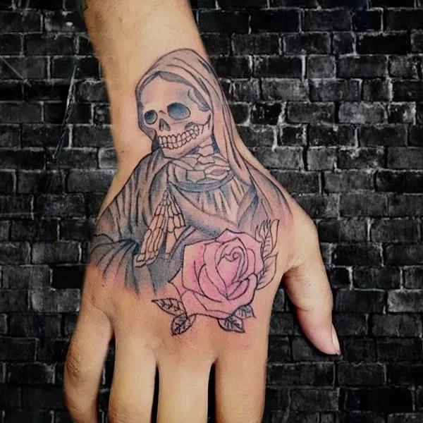 60 Santa Muerte Tattoo Designs with Meaning