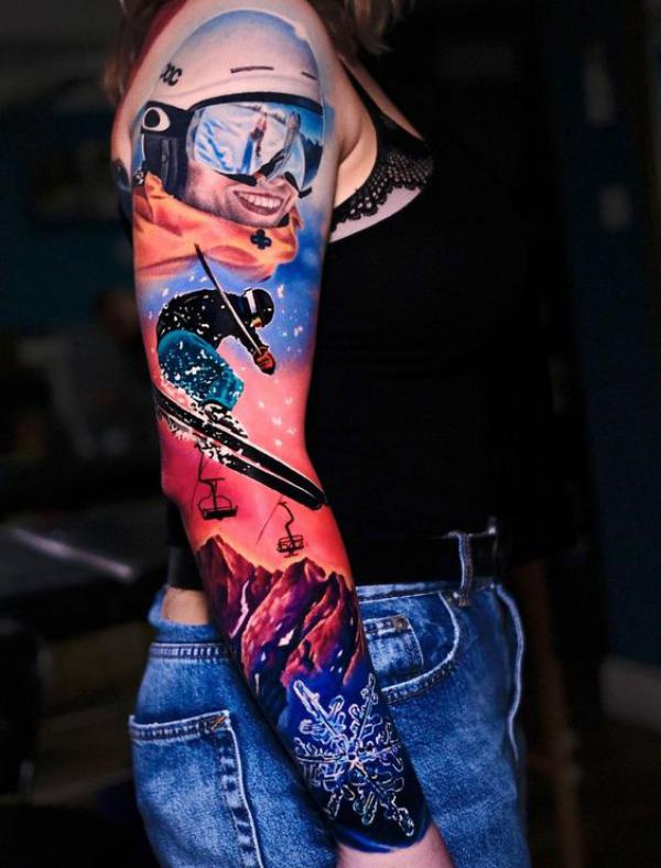 Stunning Space Sleeve Tattoo Design