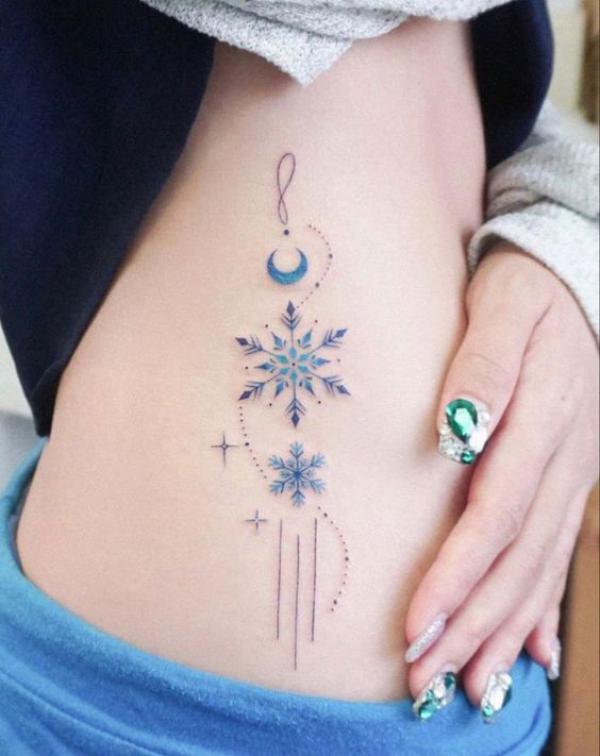 Minimalist Snowflakes Temporary Tattoo Set | Tattoo Icon – TattooIcon