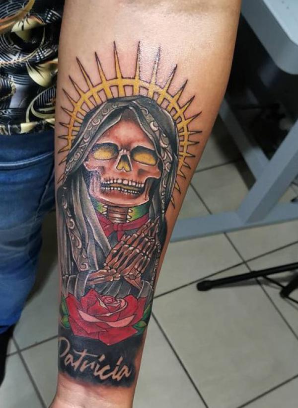 60 Santa Muerte Tattoo Designs with Meaning