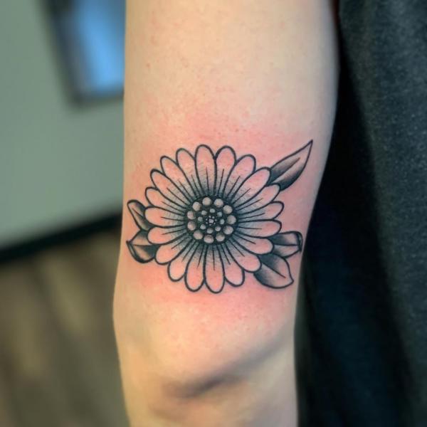 Gild the Lily Tattoo - Cute ass little back-of-the-elbow bee! 🖤💛🐝 |  Facebook