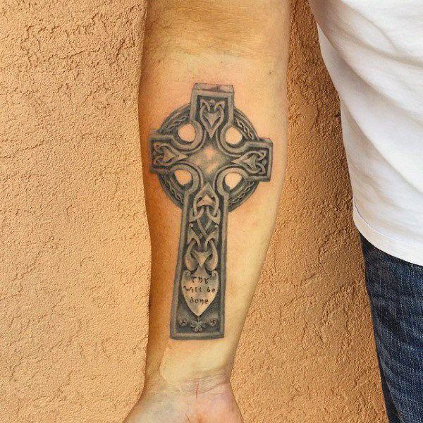 cross #necklace #tattoo #on #arm | Cross tattoo for men, Cross necklace  tattoo, Tattoo designs and meanings