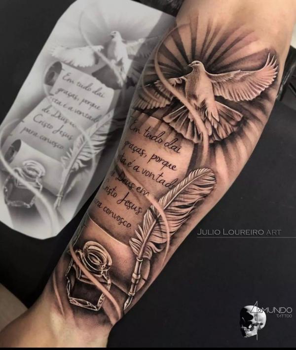 religious sleeve tattoo idea for men｜TikTok Search