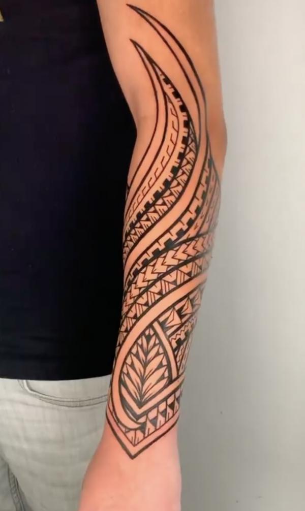 Tribal Tattoo Sleeve Meaning Of Symbols And Designs Art And Design   Tribal Half Sleeve Tattoo For Men 