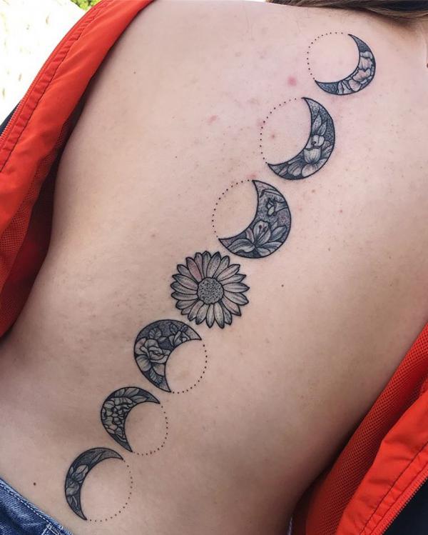 30+ Enchanting Moon Phases Tattoo Ideas for Women - Days Inspired