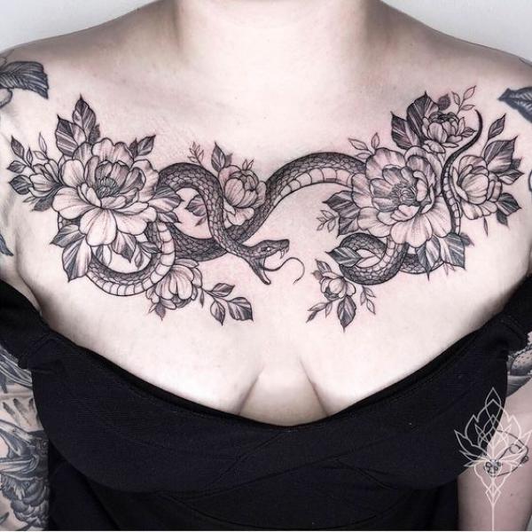70 Rose and Snake Tattoo Designs with Meaning | Art and Design