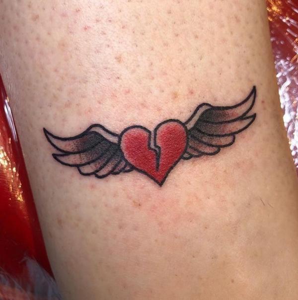 Beautiful Heart and Name Tattoo Designs