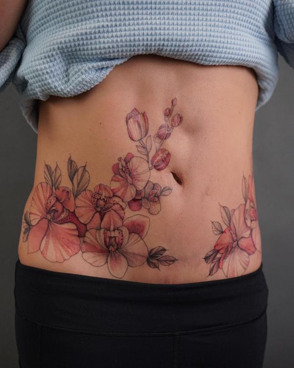 Stomach Tattoo Lettering | TikTok