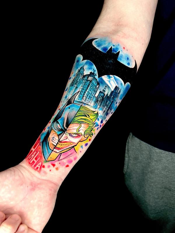 Tattoo uploaded by Robert Davies • Batman Tattoo by Troy Slack #superhero  #DC #TroyStark #Batman • Tattoodo