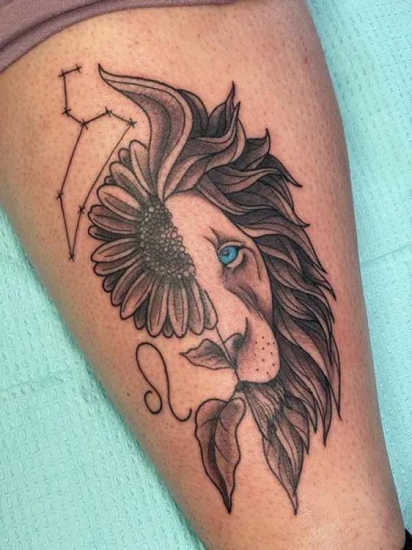 Lion/sunflower forearm tattoo I just finished! 🌻 24mins ✨  @infiniteexpressionstattoo . . . . . . #tattoos #tattooideas  #liontattoos... | Instagram