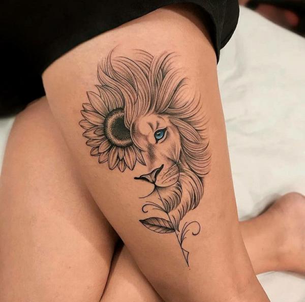 Awesome Leo tattoo on a super cool client!! I'm currently booking for  October- December!! Discounted rate for anything Spooky until… | Instagram