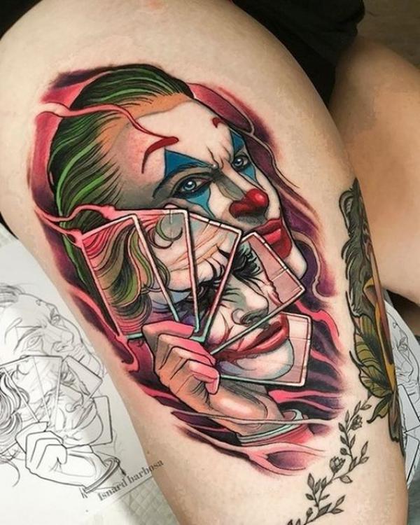 Tattoo uploaded by Hanes Krejčí • #Joker #JokerTattoos #batman #DCTattoos  #dccomics #darkknight #heathledgerjoker • Tattoodo