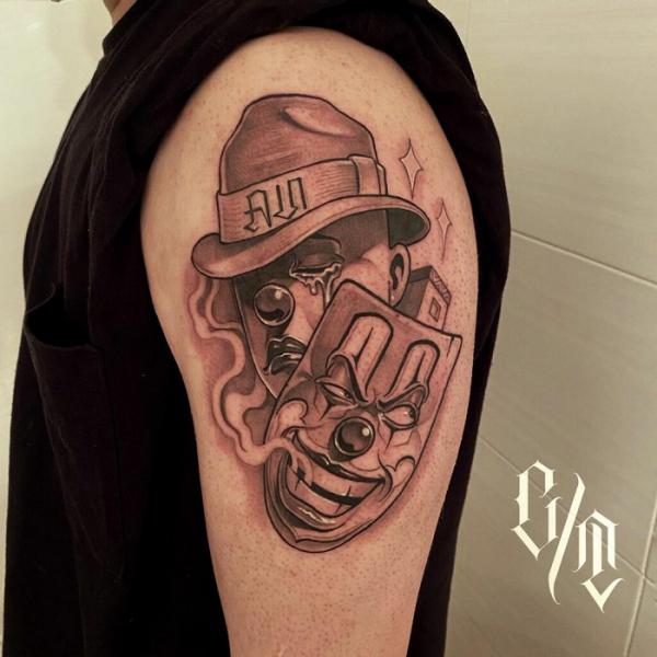 Evil clowns Tattoo | Smile Now Cry Later Masks | Augustine Stakes | Flickr