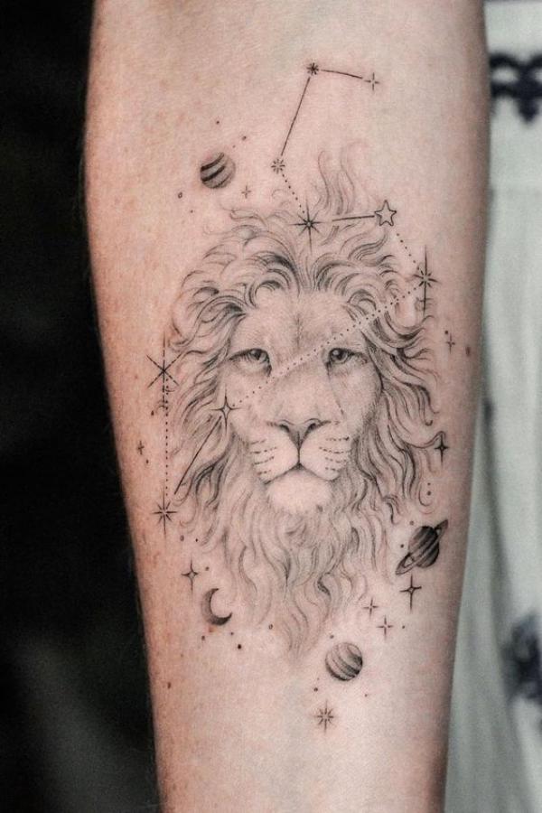 2,500+ Lion Zodiac Tattoo Stock Illustrations, Royalty-Free Vector Graphics  & Clip Art - iStock