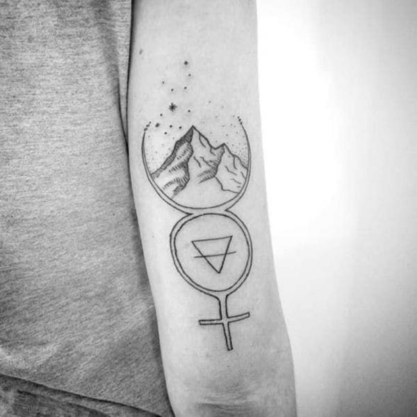 Geometric arrow for Virgo. Thanks for... - Iron Rhino Tattoo | Facebook
