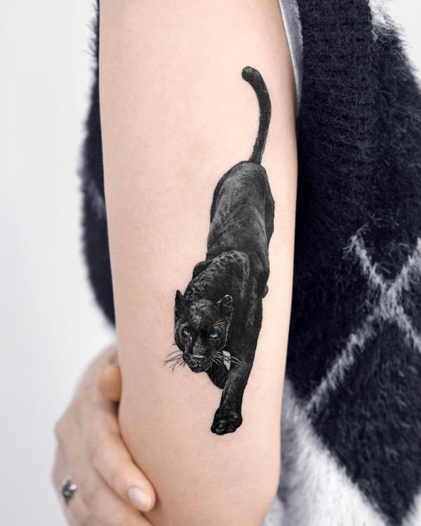 Traditional Panther Tattoo | A variation on the classic Cree… | Flickr