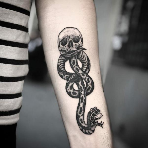 60 Daring Death Eater Tattoo Designs | Art and Design