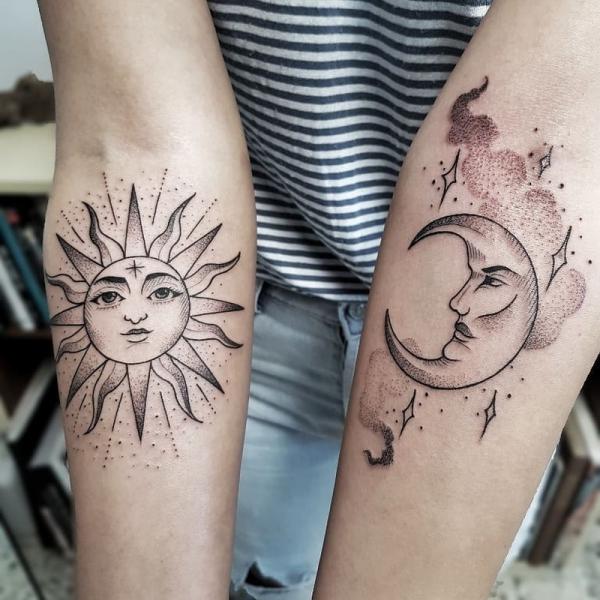 25 Gorgeous Sun and Moon Tattoo Designs Suitable for Anyone