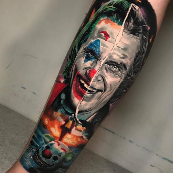 joker tattoo portrait new joker batman movie suicide squad by George  Muecke: TattooNOW